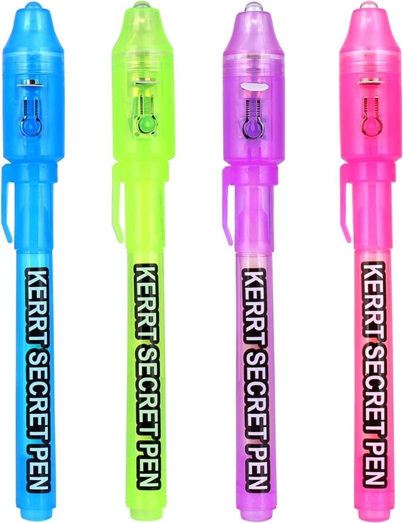 KERRT Invisible Ink Pen with UV Light Secret Message Pen Spy Pens Magic Invisible Markers Classroom Gifts for Students, Party Favors for Kids 8-12, Goodie Bag Stuffers for Kids - Image 1